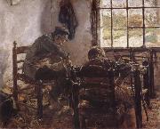 Max Liebermann Cobbler-s Workshop oil